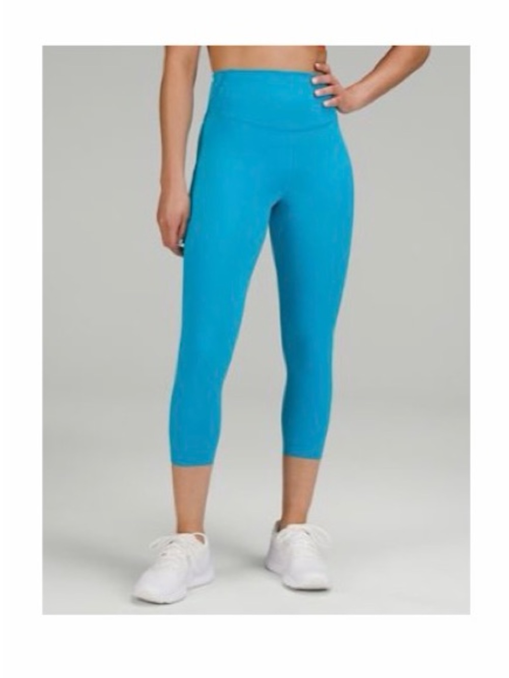 lululemon turquoise tide: base pace high rise crop 23”